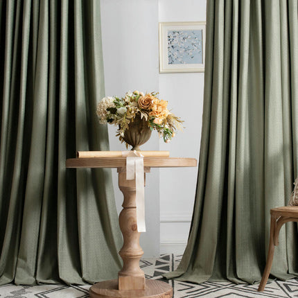 Woven Pattern Curtains 2 Panels Set, Blackout Curtains& Drapesr Grommet Tops 2