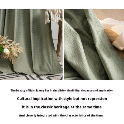 Woven Pattern Curtains 2 Panels Set, Blackout Curtains& Drapesr Grommet Tops