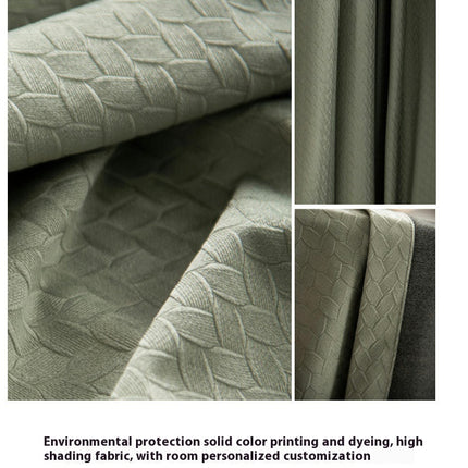 Woven Pattern Curtains 2 Panels Set, Blackout Curtains& Drapesr Grommet Tops 1