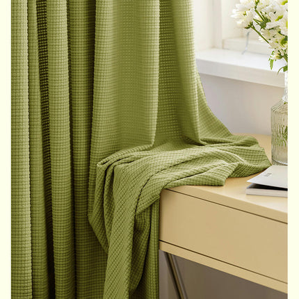Chenille Blackout Curtain 2 Panels Curtain for Living Room Grommet Tops