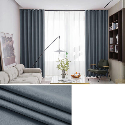 Velvet Curtains-Blackout Drapes for Living Room Bedroom 2 Panels Grommet Tops