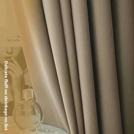 2 Panels Velvet Curtains Soft BlackoutWindow Drapes for Living Room Rod Pocket