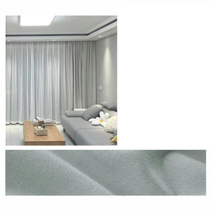 2 Panels Velvet Curtains Soft BlackoutWindow Drapes for Living Room Rod Pocket