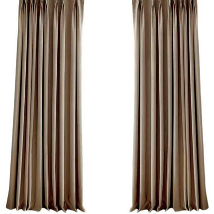 2 Panels Velvet Curtains Soft BlackoutWindow Drapes for Living Room Rod Pocket 1