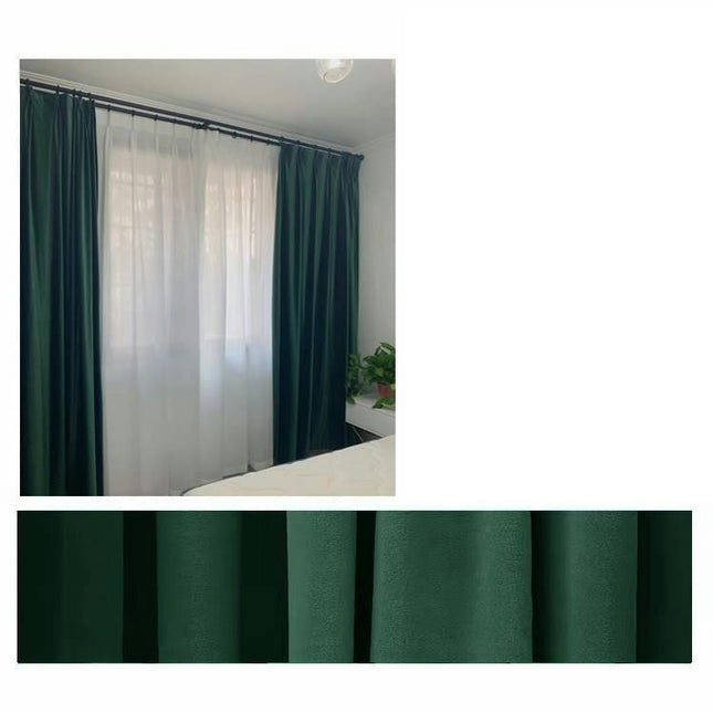 2 Panels Velvet Curtains Soft BlackoutWindow Drapes for Living Room Rod Pocket 1