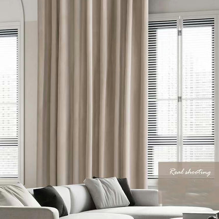 2 Panels Velvet Curtains Soft BlackoutWindow Drapes for Living Room Rod Pocket 1