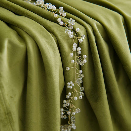 Velvet Curtains Living Room Blackout Curtains for Bedroom 2 Panels Grommet Tops