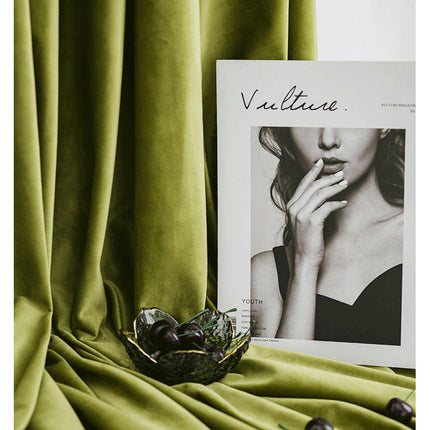 Velvet Curtains Living Room Blackout Curtains for Bedroom 2 Panels Grommet Tops