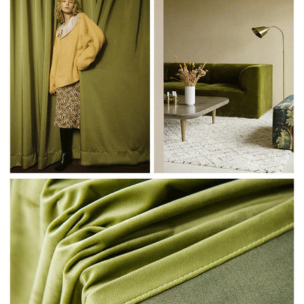 Velvet Curtains Living Room Blackout Curtains for Bedroom 2 Panels Grommet Tops
