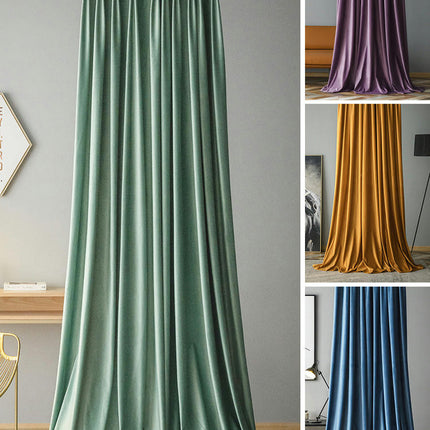 Light Luxury Blackout Curtains 2 Panels Curtains for Living Room Hooks Top