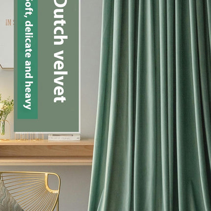 Light Luxury Blackout Curtains 2 Panels Curtains for Living Room Hooks Top