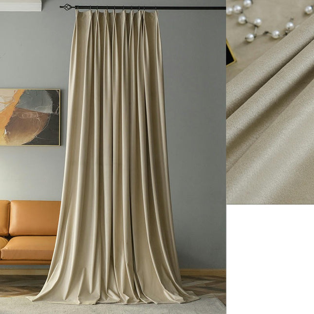 Light Luxury Blackout Curtains 2 Panels Curtains for Living Room Hooks Top