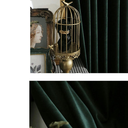 2 Panels Blackout Velvet Curtain Long Drapes for Bedroom Living Room Rod Pocket