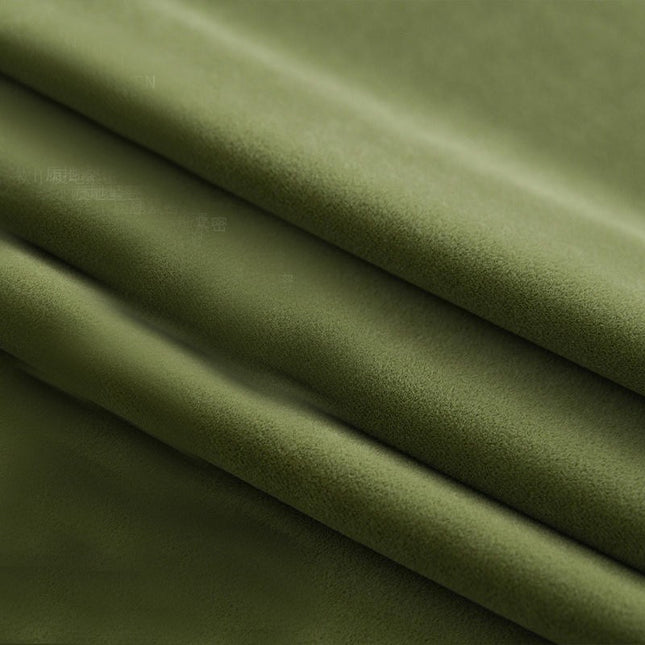 2 Panels Green Curtains for Light Blocking Velvet Curtains Rod Pocket