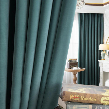 2 Panels Luxury Drapes Drape for Living Room Velvet Blackout Curtains Rod Pocket 2