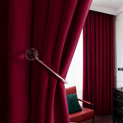 2 Panels Luxury Drapes Drape for Living Room Velvet Blackout Curtains Rod Pocket