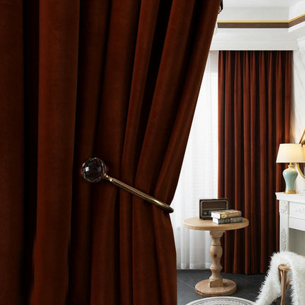 2 Panels Luxury Drapes Drape for Living Room Velvet Blackout Curtains Rod Pocket 1
