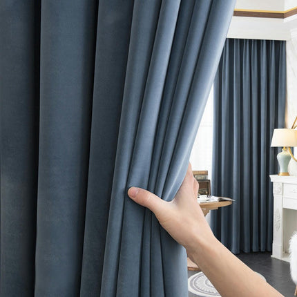 2 Panels Luxury Drapes Drape for Living Room Velvet Blackout Curtains Rod Pocket