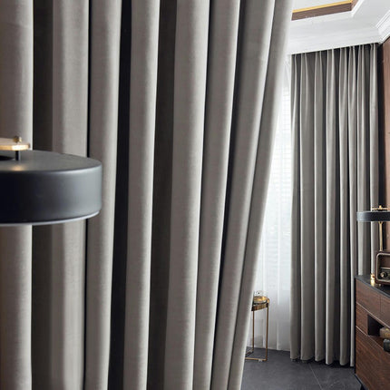 2 Panels Luxury Drapes Drape for Living Room Velvet Blackout Curtains Rod Pocket