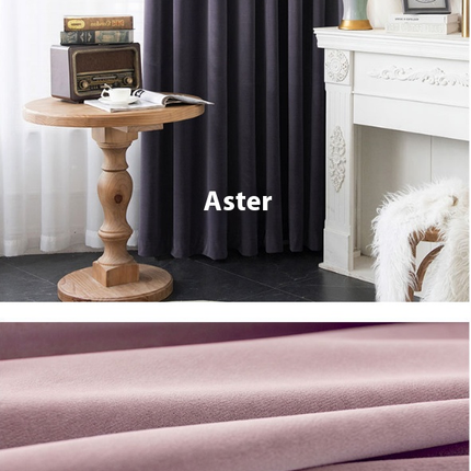 2 Panels Luxury Drapes Drape for Living Room Velvet Blackout Curtains Rod Pocket