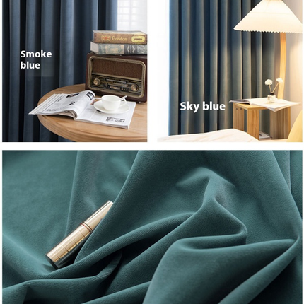 2 Panels Luxury Drapes Drape for Living Room Velvet Blackout Curtains Rod Pocket