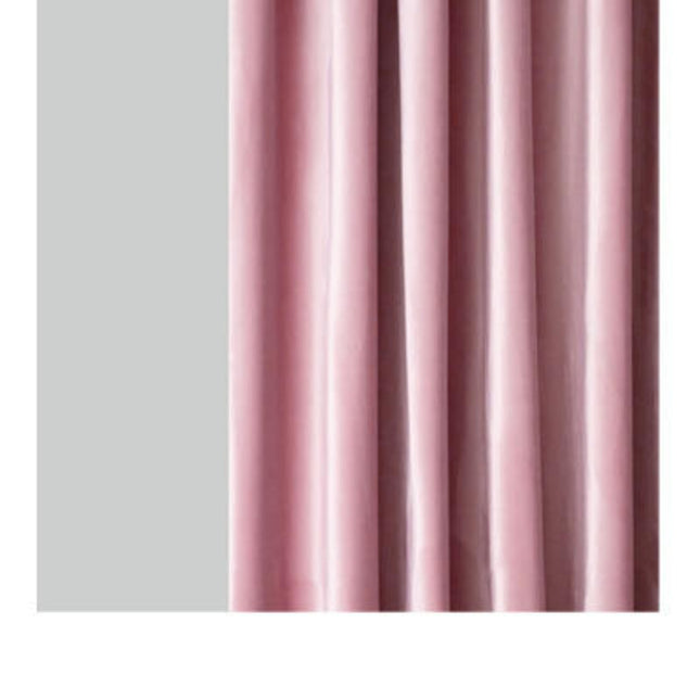 2 Panels Pink Blackout Curtains Velvet Curtains for Bedroom Rod Pocket