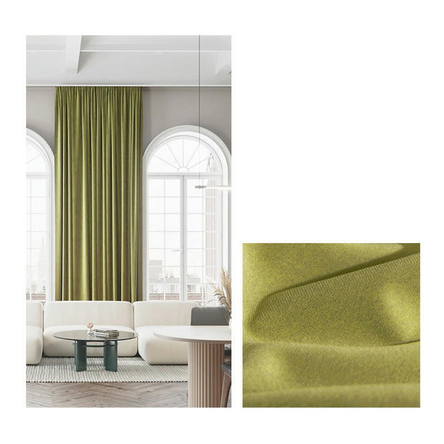 100% Blackout Curtains Velvet Curtains for Bedroom 2 Panels Rod Pocket