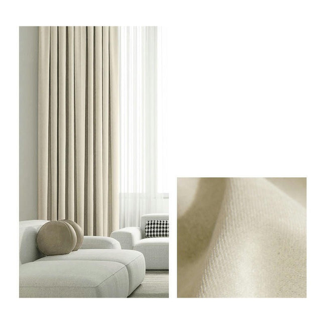 100% Blackout Curtains Velvet Curtains for Bedroom 2 Panels Rod Pocket