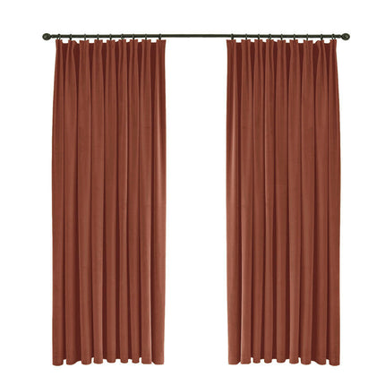 2 Panels Velvet Blackout Curtains Window Drapes for Living Room Pencil Pleat