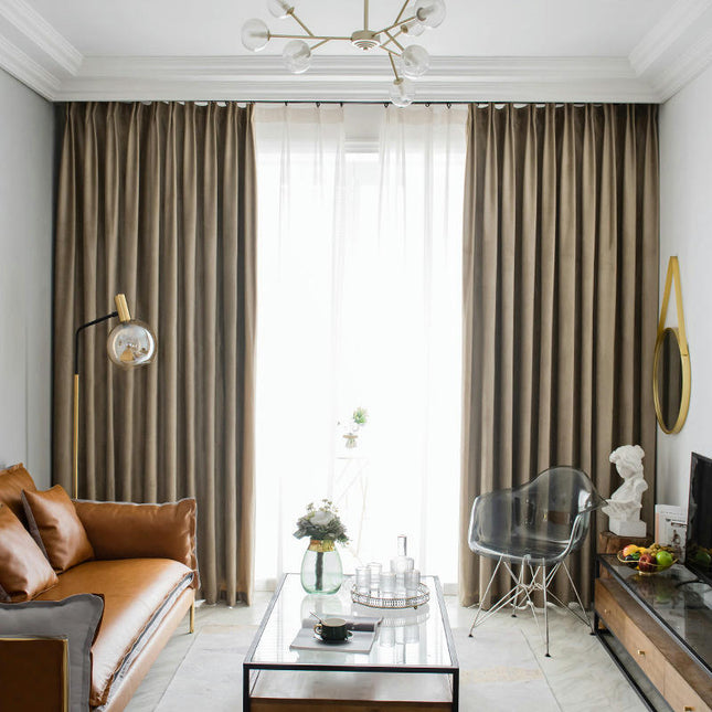 Curtains Room Darkening Curtains Window Drapes for Bedroom 2 Panels Pencil Pleat 1