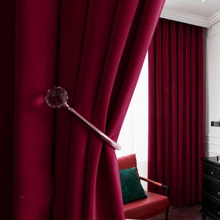 2 Panels Blackout Velvet Curtains for Bedroom Living Room Drapes,Rod Pocket 2