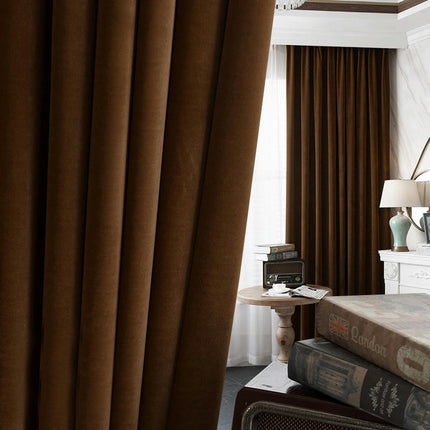 2 Panels Blackout Velvet Curtains for Bedroom Living Room Drapes,Rod Pocket 2