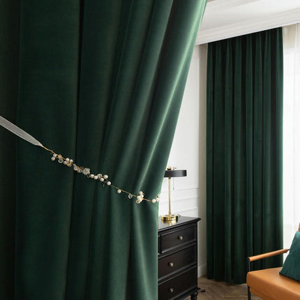 2 Panels Blackout Velvet Curtains for Bedroom Living Room Drapes,Rod Pocket