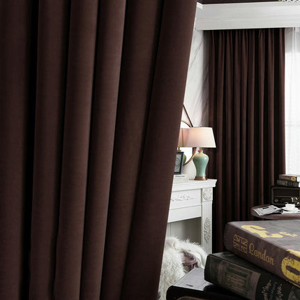 2 Panels Blackout Velvet Curtains for Bedroom Living Room Drapes,Rod Pocket