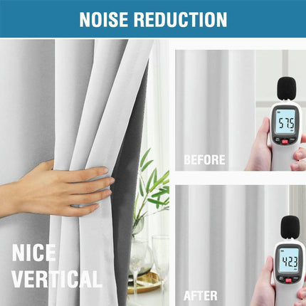 100% Blackout Curtains Blackout Curtains for Living Room 2 Panels Rod Pocket