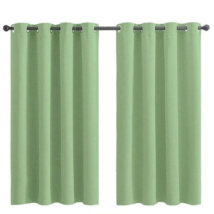 2 Panels Solid Color Blackout Curtains Curtains for Living Room Grommet Tops 1