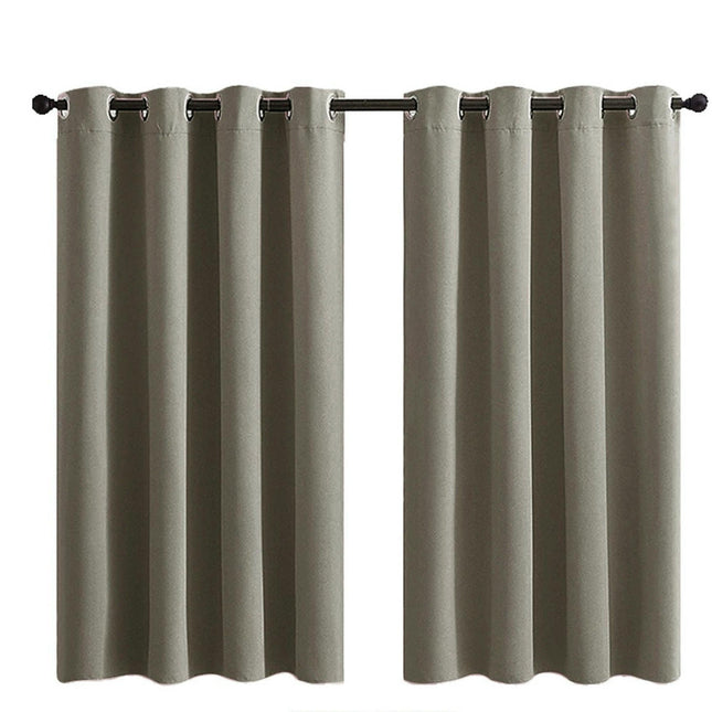 2 Panels Solid Color Blackout Curtains Curtains for Living Room Grommet Tops 1