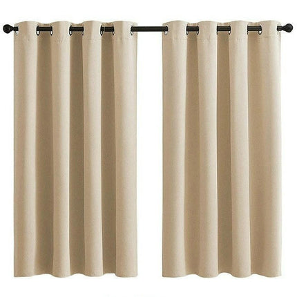 2 Panels Solid Color Blackout Curtains Curtains for Living Room Grommet Tops 1