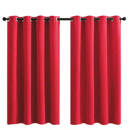 2 Panels Solid Color Blackout Curtains Curtains for Living Room Grommet Tops 1