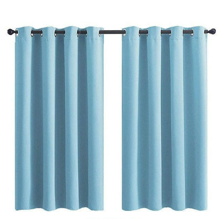 2 Panels Solid Color Blackout Curtains Curtains for Living Room Grommet Tops 1