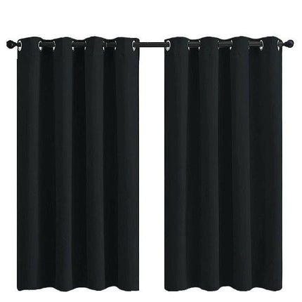 2 Panels Solid Color Blackout Curtains Curtains for Living Room Grommet Tops 1