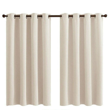 2 Panels Solid Color Blackout Curtains Curtains for Living Room Grommet Tops 1