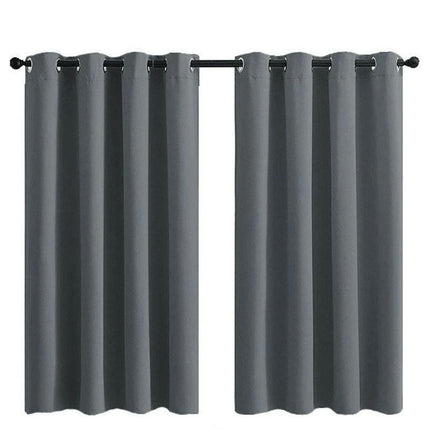 2 Panels Solid Color Blackout Curtains Curtains for Living Room Grommet Tops 1