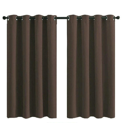 2 Panels Solid Color Blackout Curtains Curtains for Living Room Grommet Tops 1