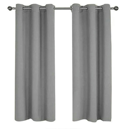 2 Panels Solid Color Blackout Curtains Curtains for Living Room Grommet Tops 1
