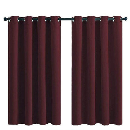 2 Panels Solid Color Blackout Curtains Curtains for Living Room Grommet Tops 1