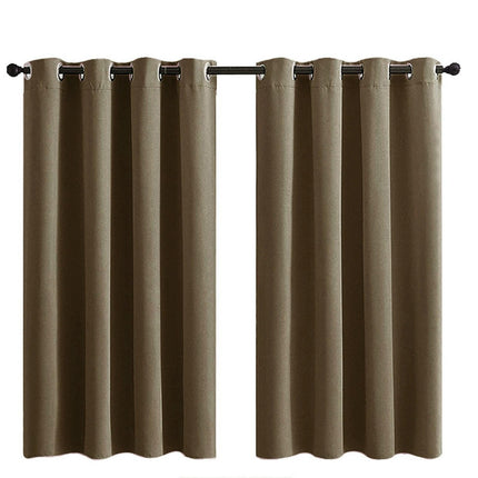 2 Panels Solid Color Blackout Curtains Curtains for Living Room Grommet Tops 1