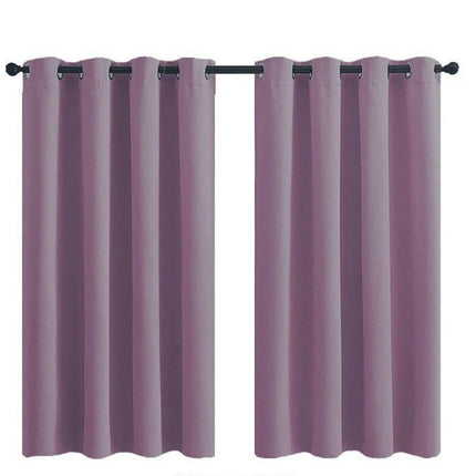 2 Panels Solid Color Blackout Curtains Curtains for Living Room Grommet Tops 1
