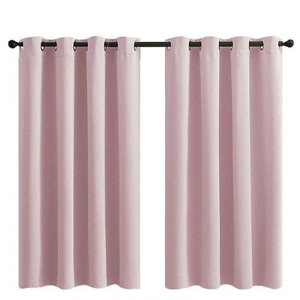 2 Panels Solid Color Blackout Curtains Curtains for Living Room Grommet Tops 1