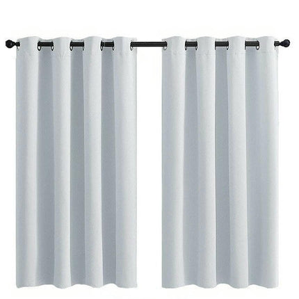 2 Panels Solid Color Blackout Curtains Curtains for Living Room Grommet Tops 1